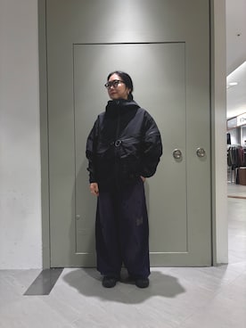 「アイテム（マウンテンパーカー）」を使った、小林さん（レディース・155cm）の秋コーディネート