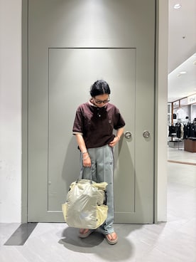 「and wander（アンドワンダー）のアイテム」を使った、小林さん（レディース・155cm）の夏コーディネート