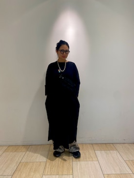 「MANASTASH（マナスタッシュ）のアイテム（ワンピース/ドレス）」を使った、小林さん（レディース・155cm）の冬コーディネート