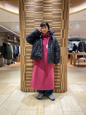 「MANASTASH（マナスタッシュ）のアイテム（ワンピース/ドレス）」を使った、小林さん（レディース・155cm）の冬コーディネート