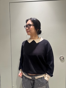 「BEAVER（ビーバー）のアイテム（トップス）」を使った、小林さん（レディース・155cm）の秋コーディネート