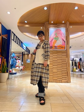 「MANASTASH（マナスタッシュ）のアイテム（ワンピース/ドレス）」を使った、小林さん（レディース・155cm）の夏コーディネート