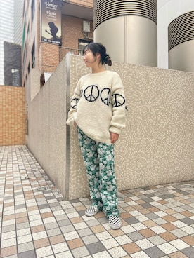 「BEAVER名古屋」｜「アイテム（アクセサリー）」を使った、小林さん（レディース・155cm）の冬コーディネート