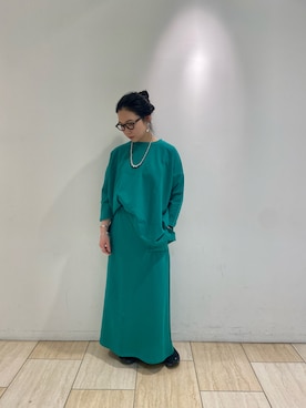 「MANASTASH（マナスタッシュ）のアイテム（スカート）」を使った、小林さん（レディース・155cm）の春コーディネート