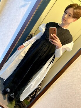 「アイテム（ワンピース/ドレス）」を使った、オシャポさん（レディース・167cm・40代）の冬コーディネート