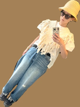 「FIL DE FER（フィルデフェール）のアイテム」を使った、オシャポさん（レディース・167cm）の春コーディネート