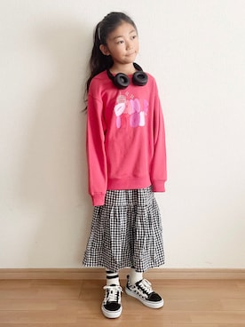 「アイテム（レッグウェア）」を使った、renaさん（キッズ・132cm）の秋コーディネート