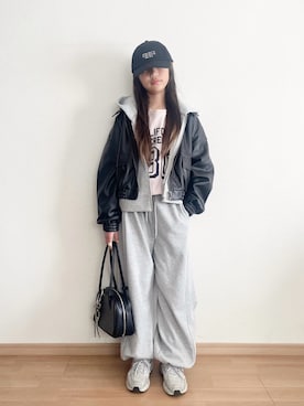 「GU（ジーユー）のアイテム（バッグ）」を使った、renaさん（キッズ・149cm）の春コーディネート