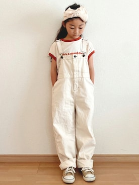 「アイテム（その他、ホワイト系）」を使った、renaさん（キッズ・110cm）の夏コーディネート