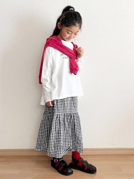 「アイテム（サンダル）」を使った、renaさん（キッズ・120cm）の春コーディネート