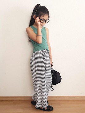 「アイテム（サンダル）」を使った、renaさん（キッズ・124cm）の夏コーディネート