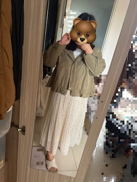 「Samansa Mos2（サマンサ モスモス）のアイテム（ジャケット/アウター）」を使った、ゆりなさん（レディース・158cm）の春コーディネート