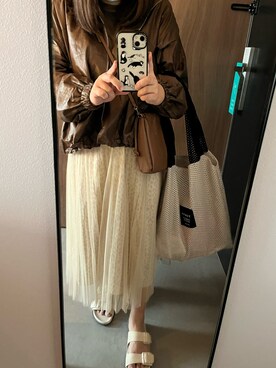 「CASETiFY（ケースティファイ）のアイテム」を使った、ゆりなさん（レディース・158cm）の秋コーディネート