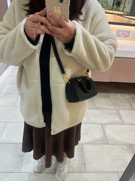「無印良品（ムジルシリョウヒン）のアイテム（ジャケット/アウター）」を使った、ゆりなさん（レディース・158cm）の冬コーディネート