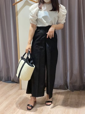 「仕事コーデ」｜「アイテム（その他）」を使った、rioさん（レディース・162cm）の夏コーディネート