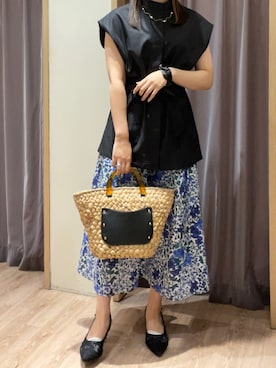 「Te chichi（テチチ）のアイテム（ショルダーバッグ）」を使った、rioさん（レディース・162cm）の春コーディネート