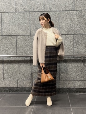 「Te chichi（テチチ）のアイテム（ブルゾン）」を使った、rioさん（レディース・162cm）の秋コーディネート