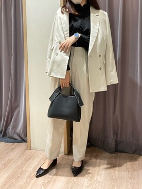 「Te chichi（テチチ）のアイテム（テーラードジャケット）」を使った、rioさん（レディース・162cm）の春コーディネート