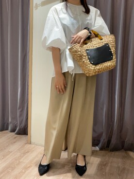 「Te chichi（テチチ）のアイテム（ショルダーバッグ）」を使った、rioさん（レディース・162cm）の春コーディネート