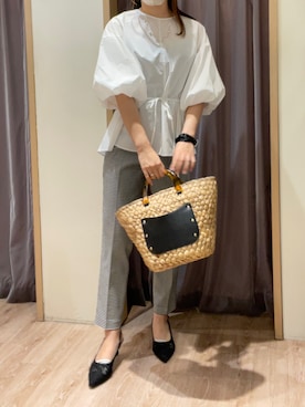 「Te chichi（テチチ）のアイテム（ショルダーバッグ）」を使った、rioさん（レディース・162cm）の春コーディネート