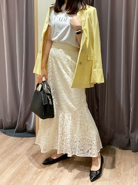 「Te chichi（テチチ）のアイテム（テーラードジャケット）」を使った、rioさん（レディース・162cm）の春コーディネート