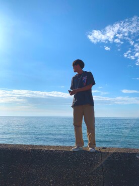 「アイテム（スリッポン）」を使った、かねさん（メンズ・175cm・10代）の夏コーディネート