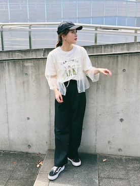 「アツいコーデ全部見せ」｜「アイテム（口紅/リップティント/グロス）」を使った、てらさん（レディース・161cm）の夏コーディネート