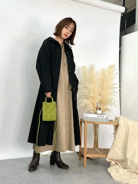 「slowmelly（スローメリー）のアイテム」を使った、てらさん（レディース・161cm）の秋コーディネート