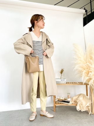 IENAアセテートコットンオーバーチェスターコート グレー （IENA