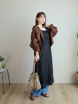 「classicalelf（クラシカルエルフ）のアイテム（ワンピース/ドレス）」を使った、てらさん（レディース・163cm）の夏コーディネート