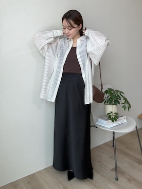 「evernavy（エバーネイビー）のアイテム」を使った、てらさん（レディース・163cm）の夏コーディネート