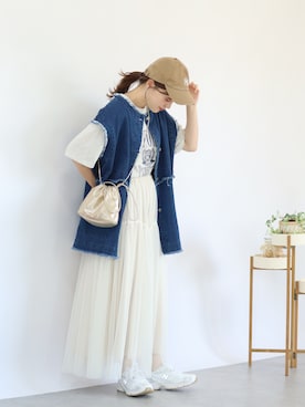「しまむら（シマムラ）のアイテム（ジャケット/アウター）」を使った、てらさん（レディース・161cm）の春コーディネート