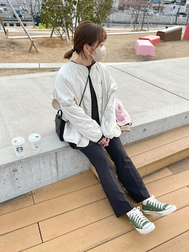 「rectangle（レクタングル）のアイテム（バッグ）」を使った、てらさん（レディース・161cm）の冬コーディネート