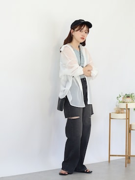 「しまむら（シマムラ）のアイテム（帽子）」を使った、てらさん（レディース・161cm）の春コーディネート