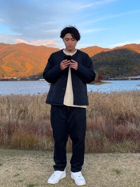 「coca（coca）（コカ）のアイテム（その他アウター）」を使った、カズキさん（メンズ・168cm）の秋コーディネート