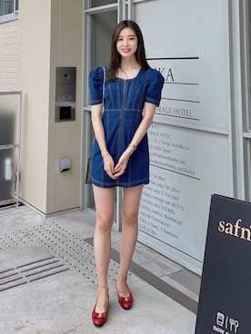 「To the sea（トゥーザシー）のアイテム」を使った、Mizukiさん（レディース・164cm）の夏コーディネート