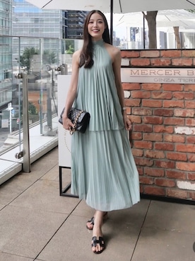 「HERMES（エルメス）のアイテム」を使った、Mizukiさん（レディース・165cm）の夏コーディネート