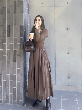 「VICKY（ビッキー）のアイテム」を使った、Mizukiさん（レディース・164cm）の春コーディネート
