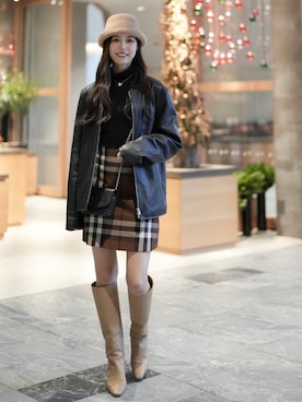 「ESTNATION（エストネーション）のアイテム」を使った、Mizukiさん（レディース・165cm）の冬コーディネート