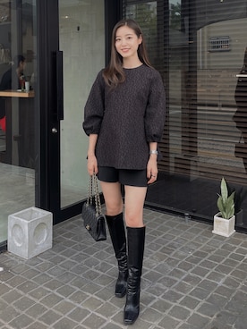 「ACYM（アシーム）のアイテム」を使った、Mizukiさん（レディース・164cm）の秋コーディネート