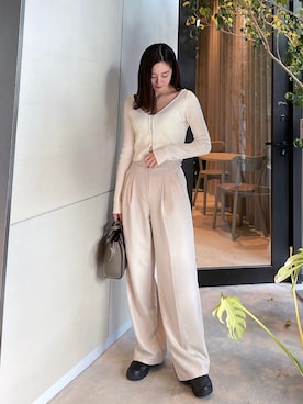 「Amiur（エミレ）のアイテム（パンツ）」を使った、Mizukiさん（レディース・164cm）の冬コーディネート