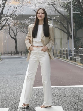 「YANUK（ヤヌーク）のアイテム」を使った、Mizukiさん（レディース・165cm）の春コーディネート