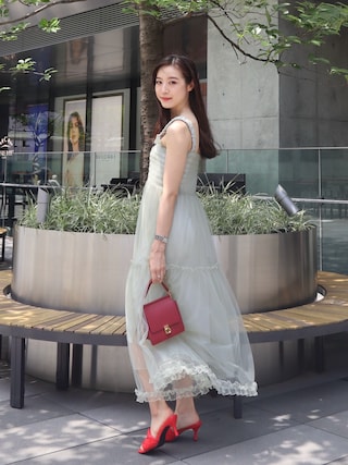 SNIDEL（スナイデル）の「ボリュームティアードワンピース