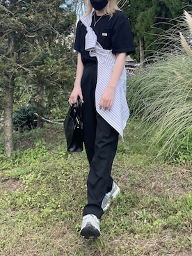 「theory（セオリー）のアイテム（パンツ）」を使った、MAIさん（レディース・163cm）の秋コーディネート