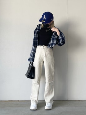 「Chrome Hearts」｜「アイテム（キャップ）」を使った、MAIさん（レディース・163cm）の秋コーディネート