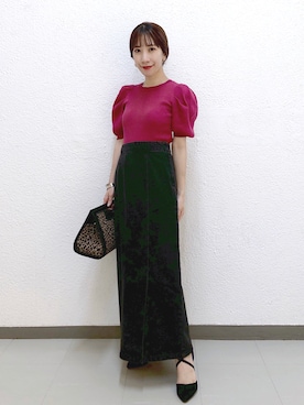 「アイテム（デニムスカート、グレー系）」を使った、cl___naoさん（レディース・150cm）の夏コーディネート