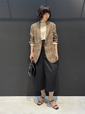 「Curensology（カレンソロジー）のCurensology(カレンソロジー)/＜ＣＳＧ＞シルバーカーブバングル（バングル/リストバンド、シルバー系）」を使った、cl___naoさん（レディース・149cm）の春コーディネート