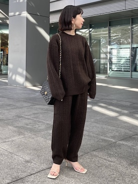 「アイテム（ピアス（両耳用））」を使った、cl___naoさん（レディース・149cm）の秋コーディネート