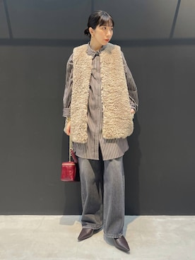 「アイテム（ピアス（両耳用））」を使った、cl___naoさん（レディース・149cm）の秋コーディネート