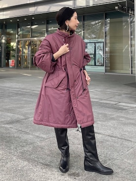 「アイテム（ピアス（両耳用））」を使った、cl___naoさん（レディース・149cm）の秋コーディネート